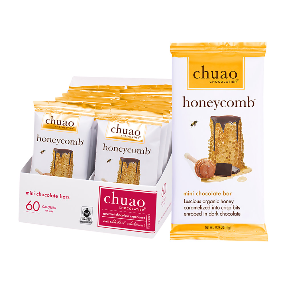 Chuao Mini Dark Chocolate Honeycomb 0.39 Oz Bar | Nassau Candy