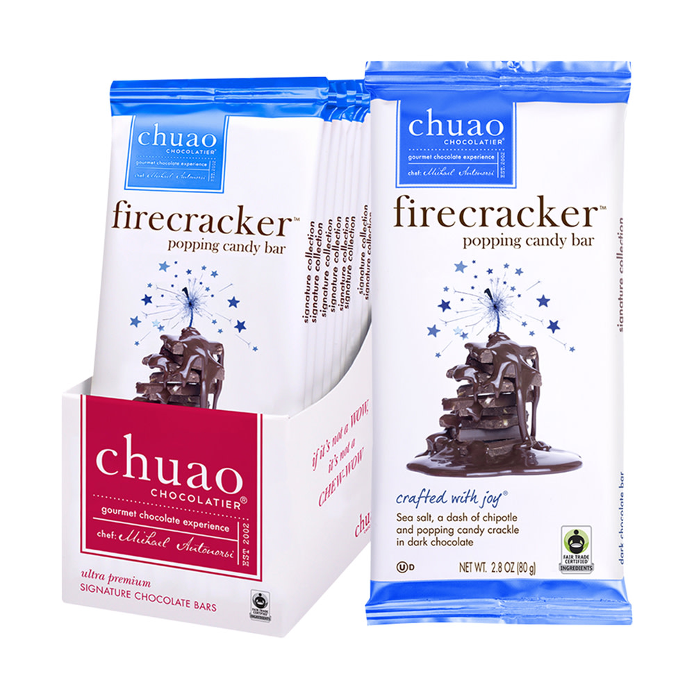 Chuao Dark Chocolate Firecracker 2.8 oz Bar | Nassau Candy