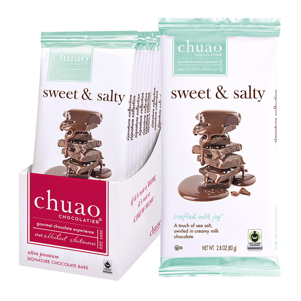 Chuao Milk Chocolate Sweet And Salty 2.8 oz Bar | Nassau Candy