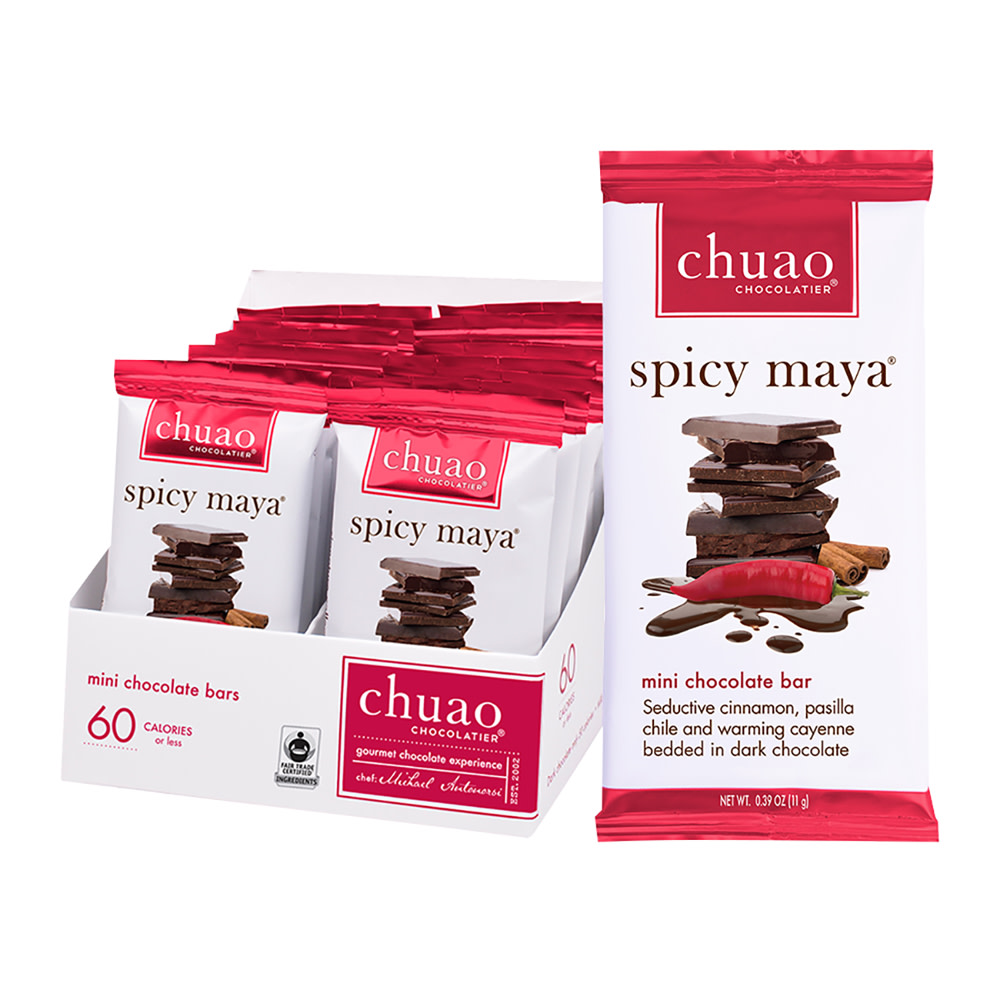 Chuao Mini Dark Chocolate Spicy Maya 0.39 Oz Bar | Nassau Candy