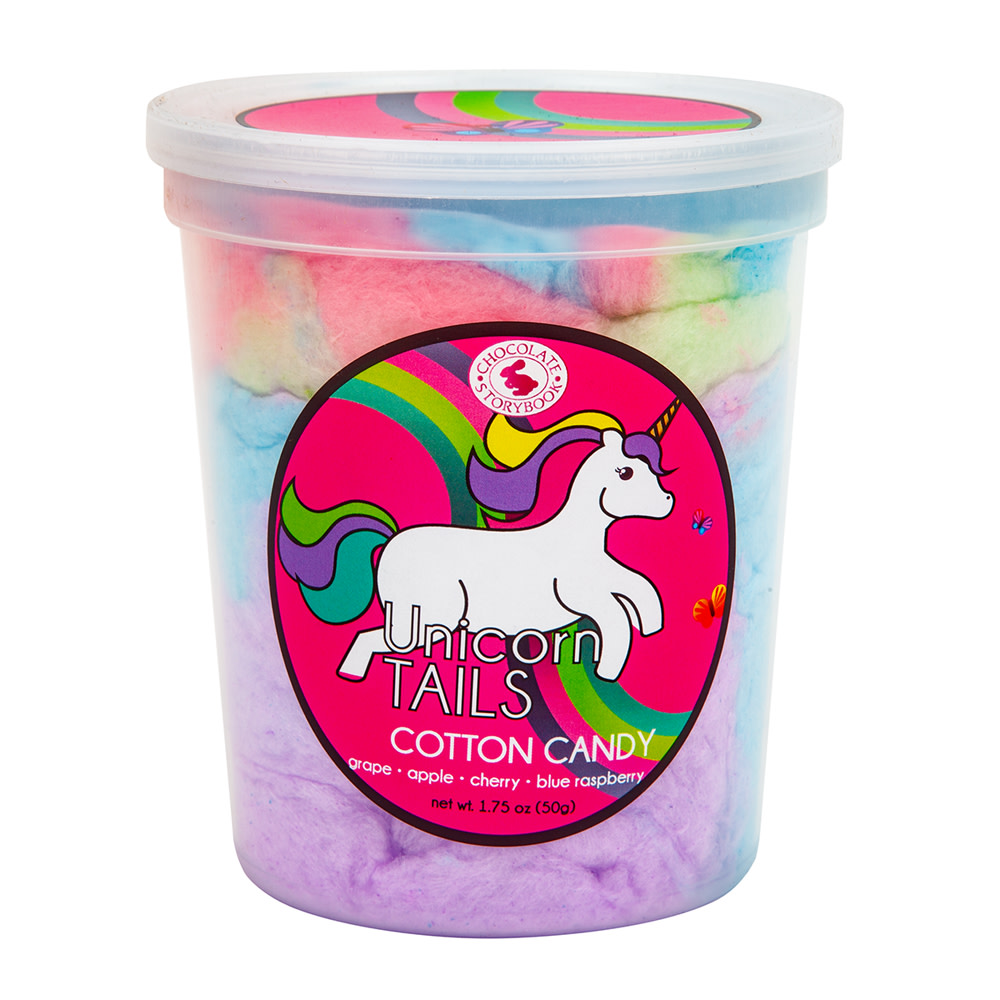 Chocolate Storybook Unicorn Tails Cotton Candy 1.75 oz Tub