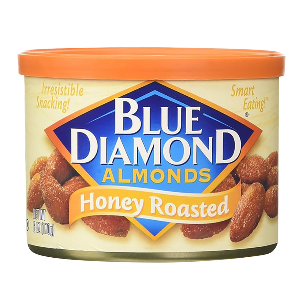 Blue Diamond Honey Roasted Almonds 6 oz Can | Nassau Candy