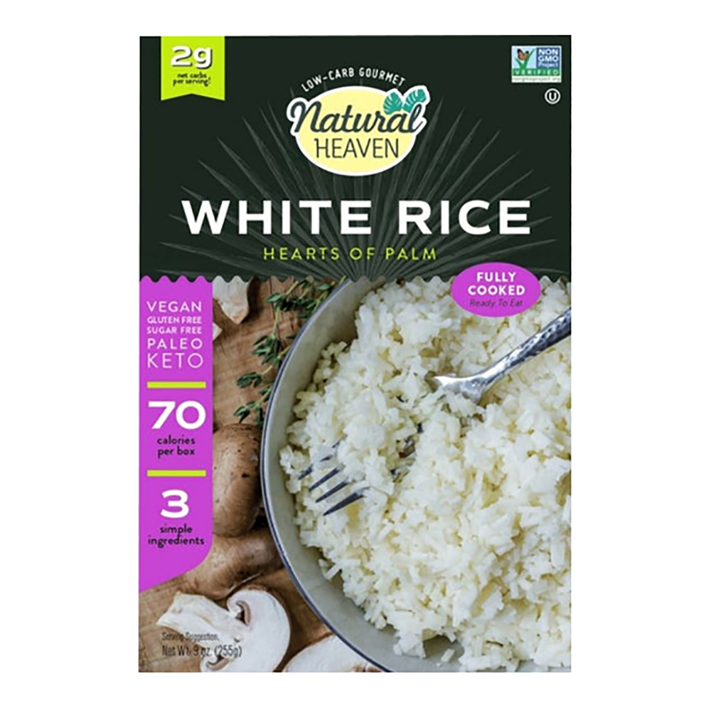 Natural Heaven Hearts of Palm White Rice 9 oz Box Nassau Candy