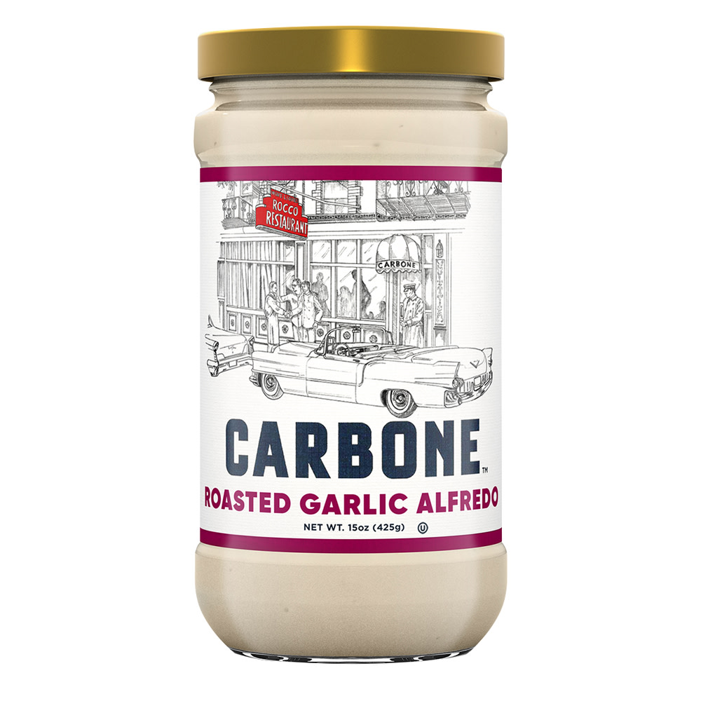 Carbone Roasted Garlic Alfredo Sauce 15 oz Jar | Nassau Candy