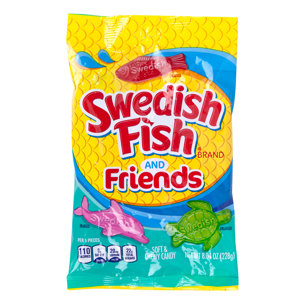 Swedish Fish Tails 8 oz Peg Bag