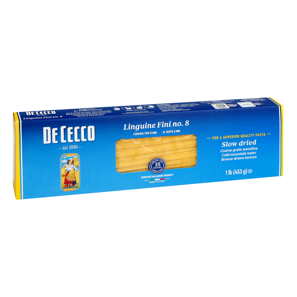 De Cecco Linguine Fini Pasta 16 Oz Box 8 Nassau Candy