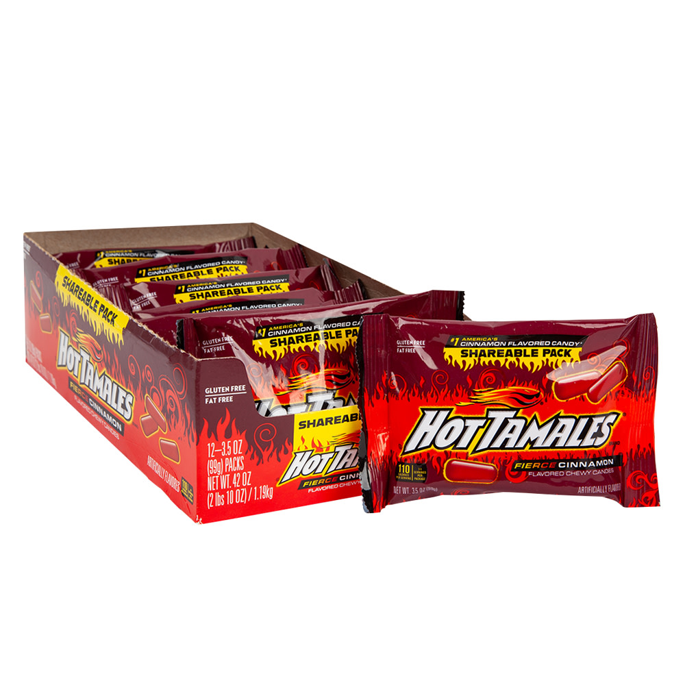 Hot Tamales Share Size 3.5 oz Bag | Nassau Candy