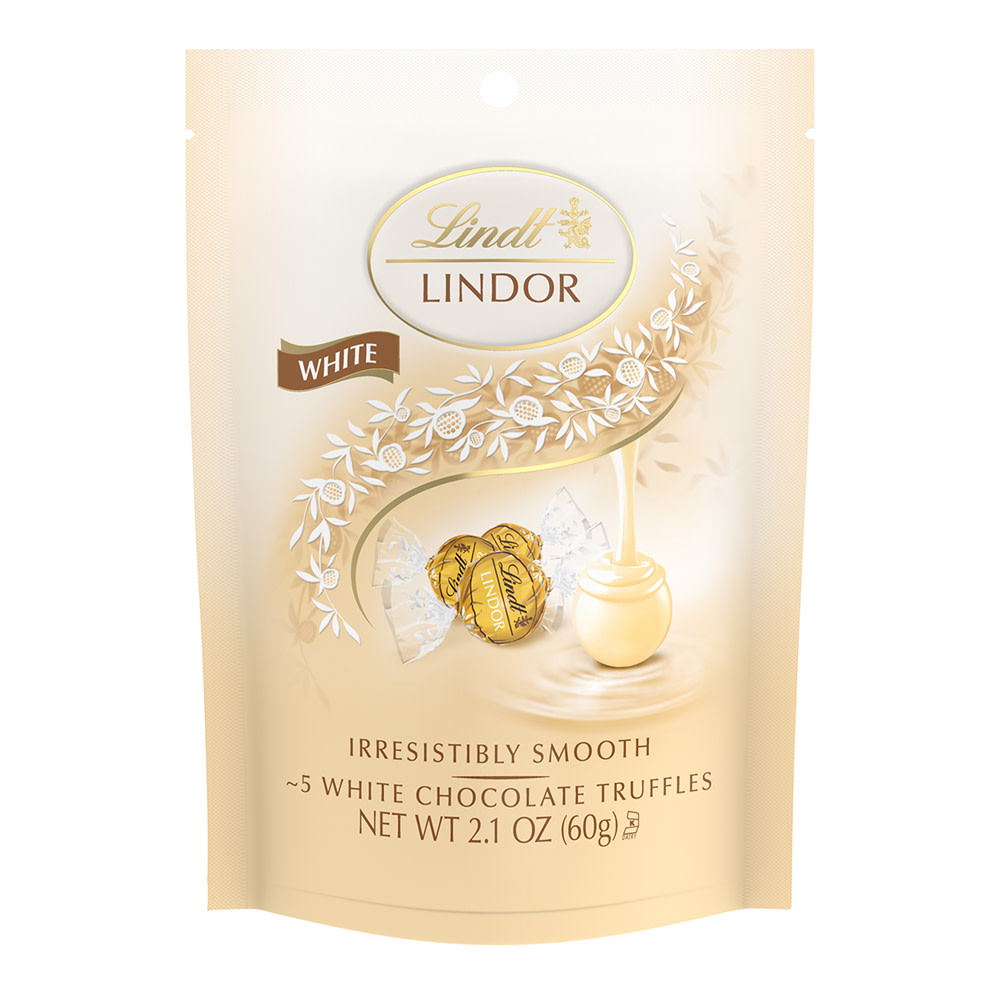 Lindt Lindor White Chocolate Truffles 2.1 oz Peg Bag | Nassau Candy