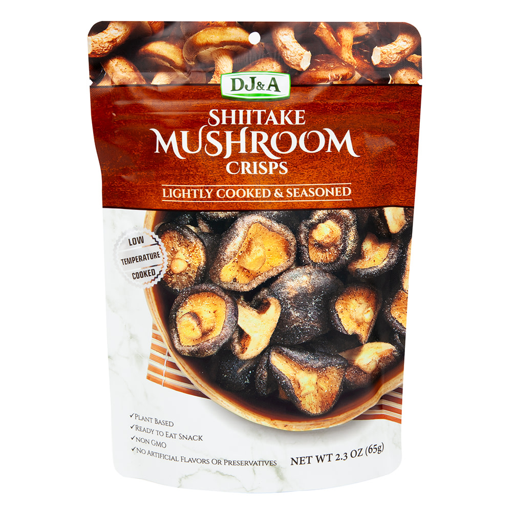 DJ&A Shiitake Mushroom Crisps 2.3 oz Pouch | Nassau Candy DJ&A Shiitake Mushroom Crisps 2.3 oz Pouch | Nassau Candy