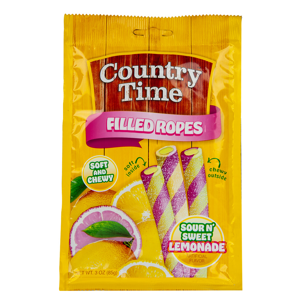 Country Time Lemonade Filled Ropes 3 oz Peg Bag | Nassau Candy