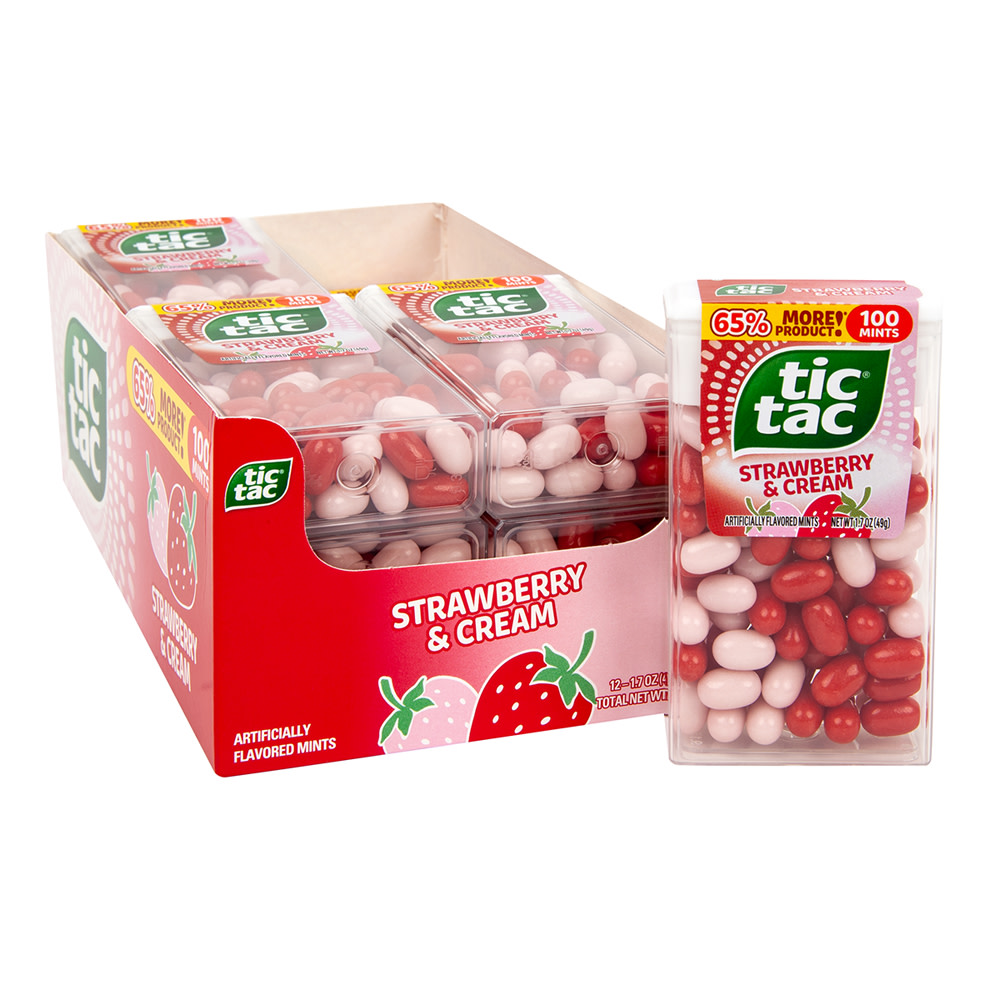 Tic Tac Strawberry & Cream 1.7 oz | Nassau Candy