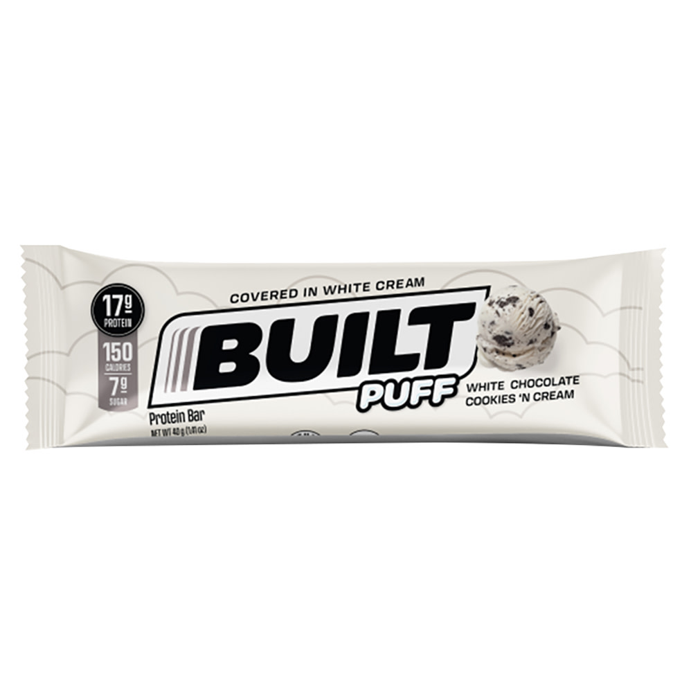 Built Puff Cookies 'N Cream Protein Bar 1.41 oz | Nassau Candy