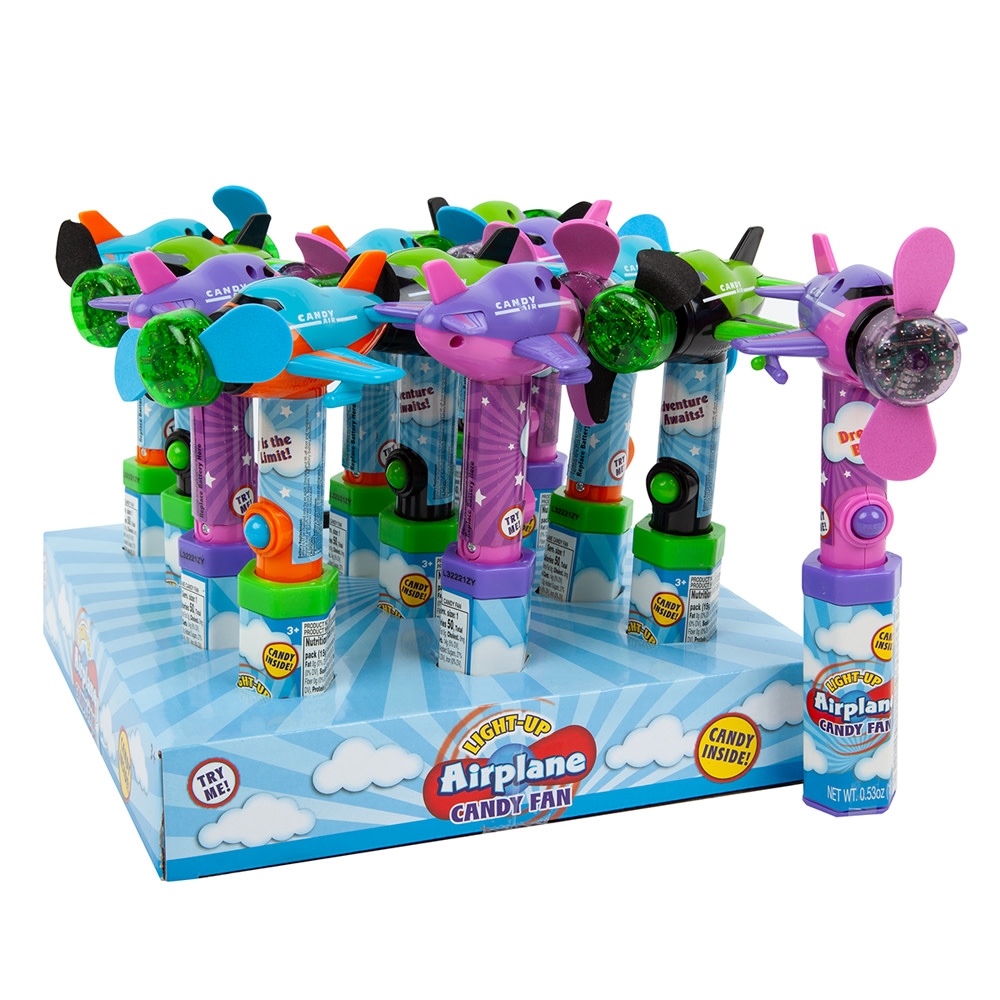 Light Up Airplane Candy Fan 0.53 oz | Nassau Candy