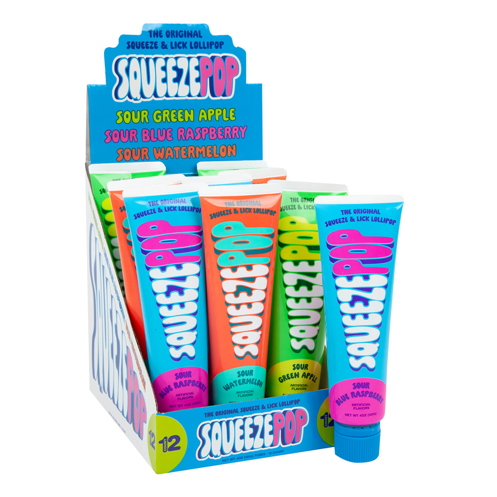 Squeeze Pop Assorted 4 oz Tube | Nassau Candy