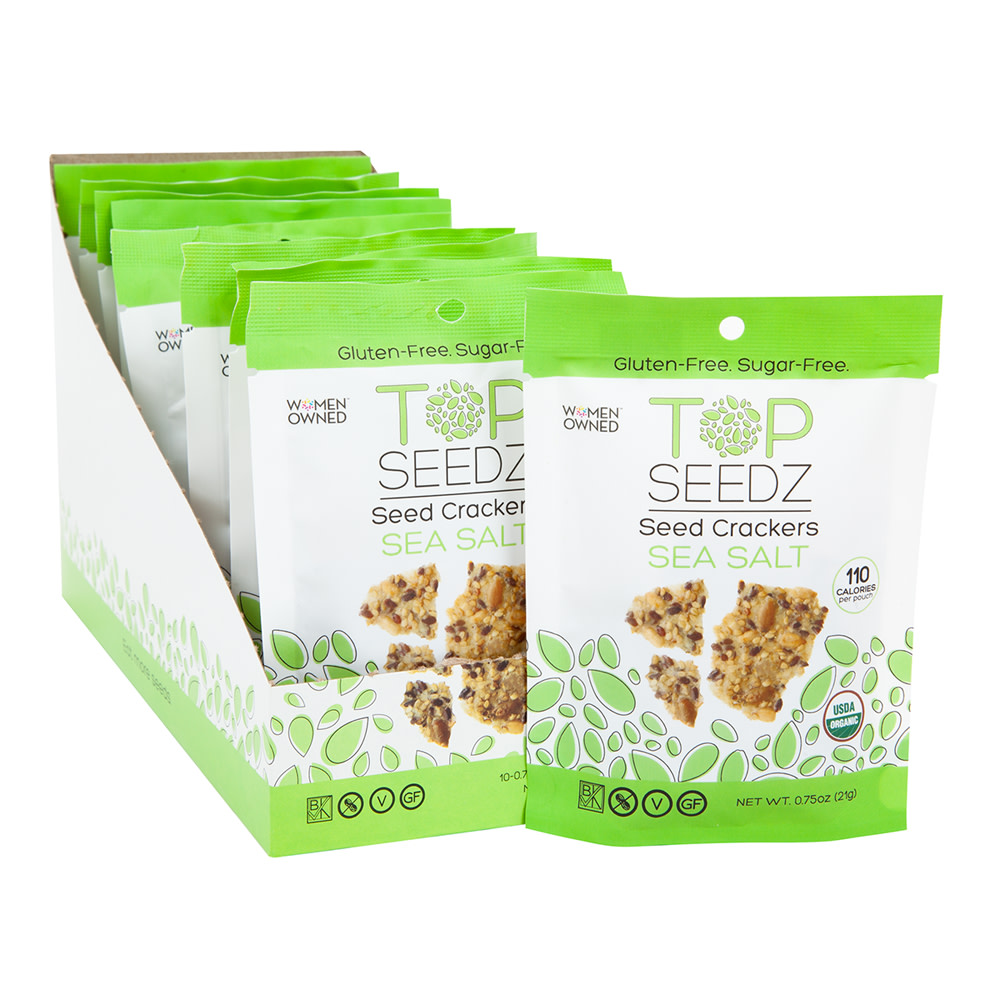 Top Seedz Sea Salt Snack Pack Crackers Peg Bag | Nassau Candy