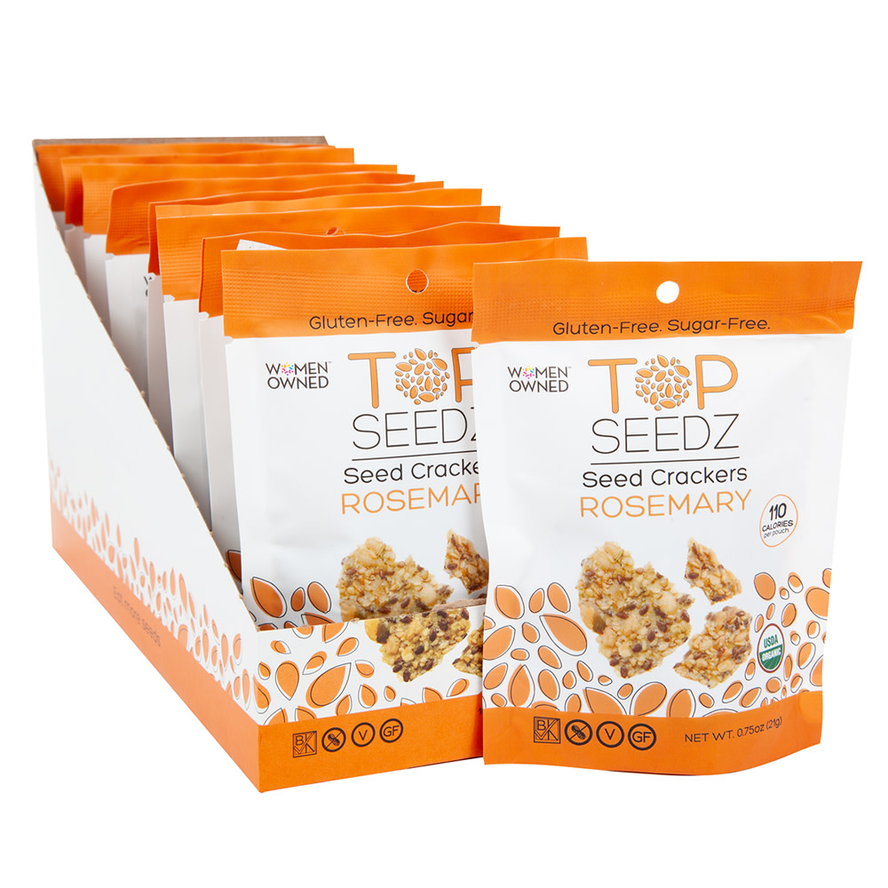 Top Seedz Rosemary Snack Pack Crackers Peg Bag | Nassau Candy