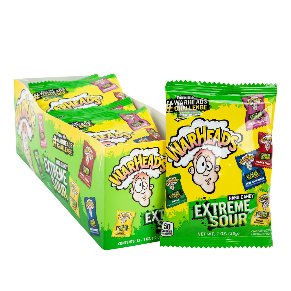 Warheads Extreme Sour Assorted Hard Candy 1 Oz Bag | Nassau Candy