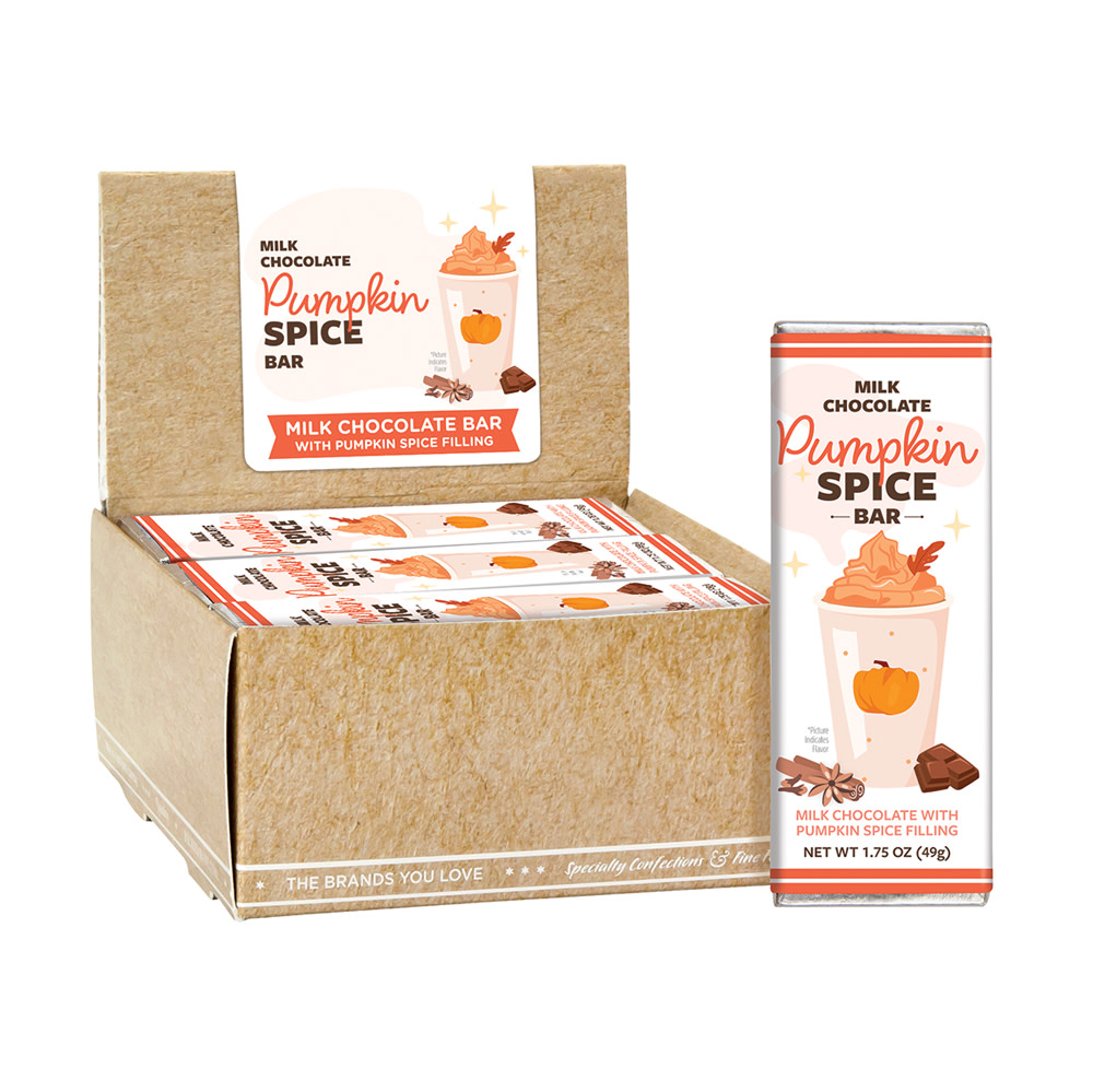 Clever Candy Pumpkin Spice Milk Chocolate Bar | Nassau Candy