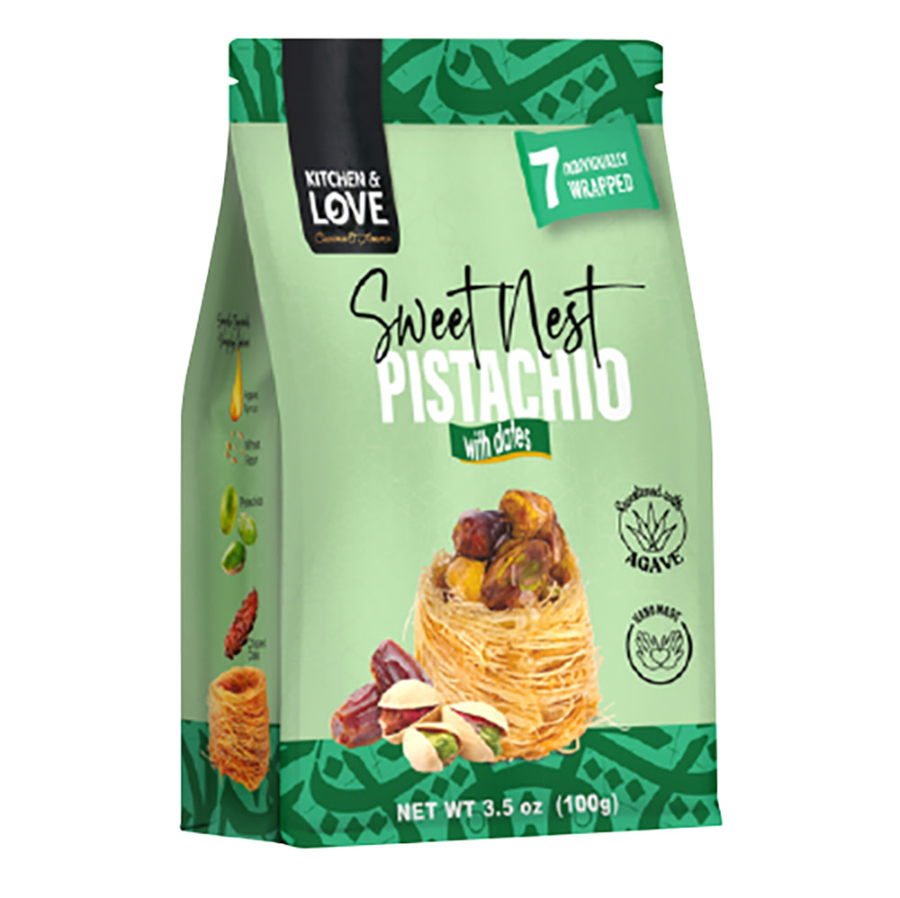 Kitchen & Love Pistachio & Dates Sweet Nests 3.5 oz Bag | Nassau Candy