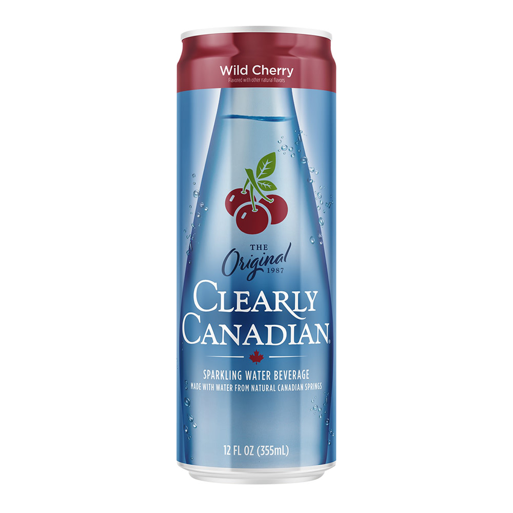 Clearly Canadian Wild Cherry 12 oz Can | Nassau Candy