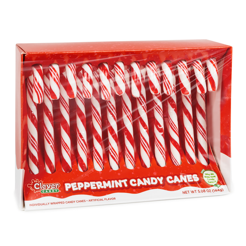 Clever Candy Peppermint Candy Cane Cradle Box | Nassau Candy