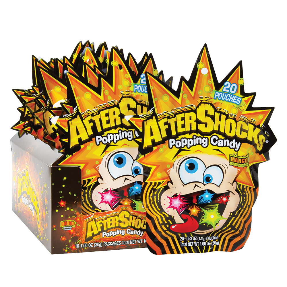 AfterShocks Mango Popping Candy 1.06 oz | Nassau Candy