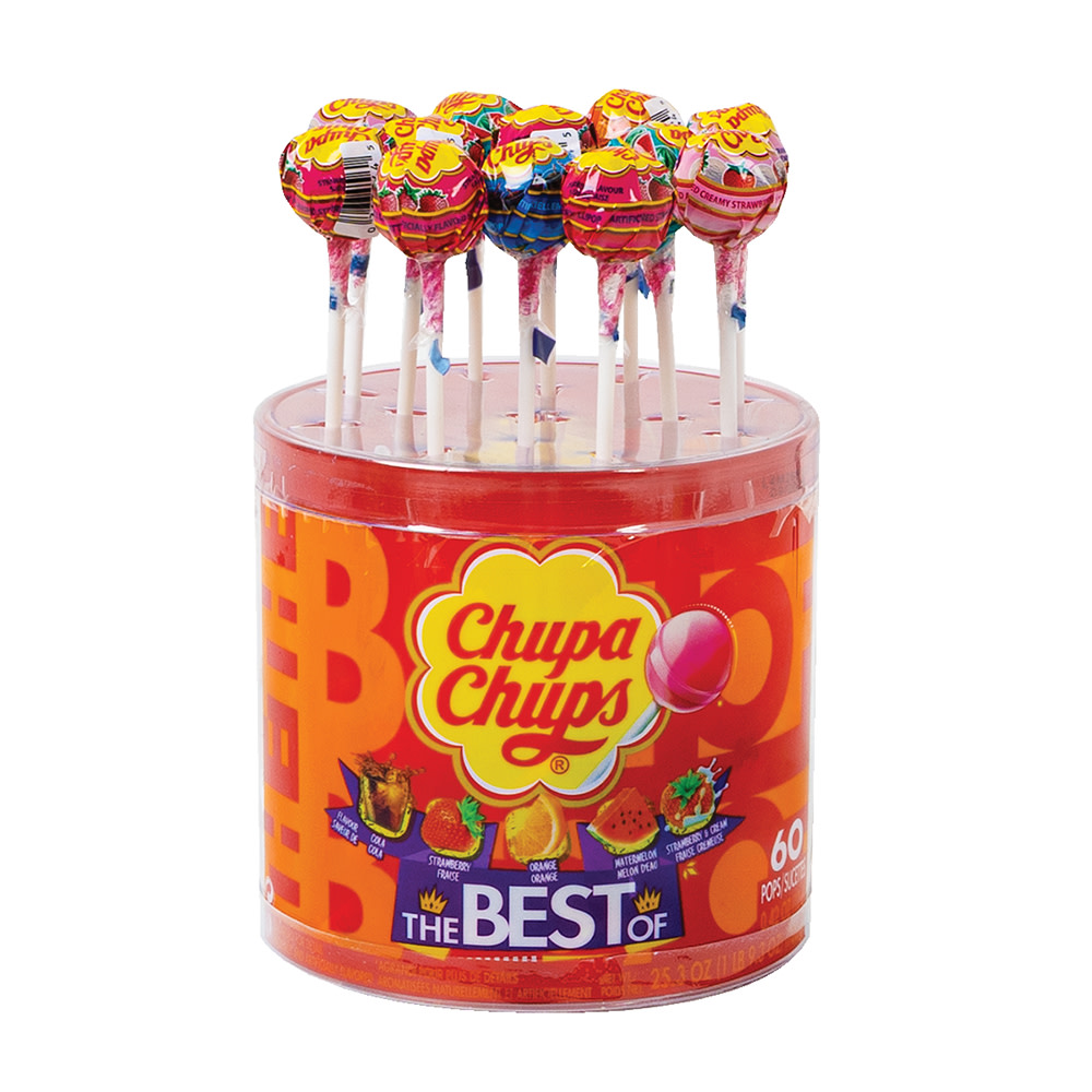 chanpopo Chupa Chups Assorted The Best Of 0.423 oz. 60 count tub | Nassau Candy