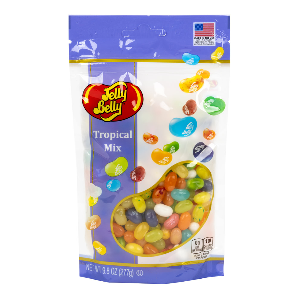 Jelly Belly Tropical Mix Jelly Beans 9.8 oz Pouch | Nassau Candy