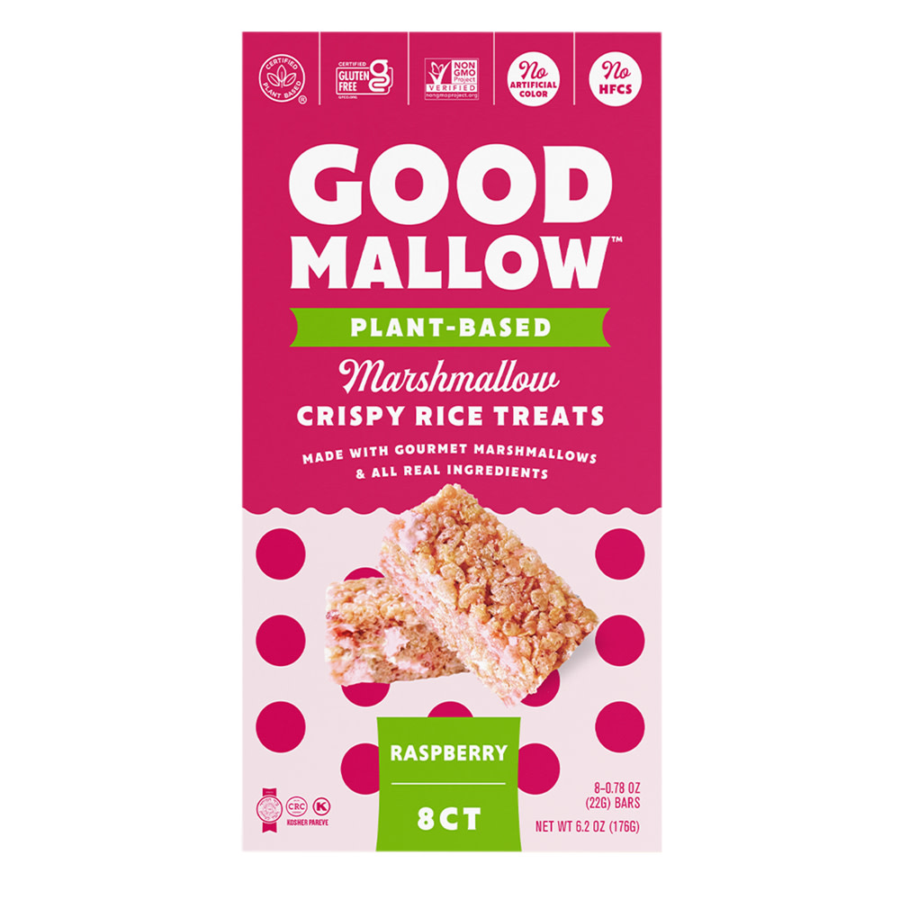Crispy Raspberry 115g Good Mallow Raspberry Crispy Rice Treats 8 Count Pack | Nassau Candy