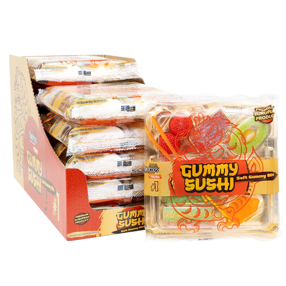 yosugala ミニのぼり　4人セット Raindrops Mini Candy Sushi 3 Oz | Nassau Candy
