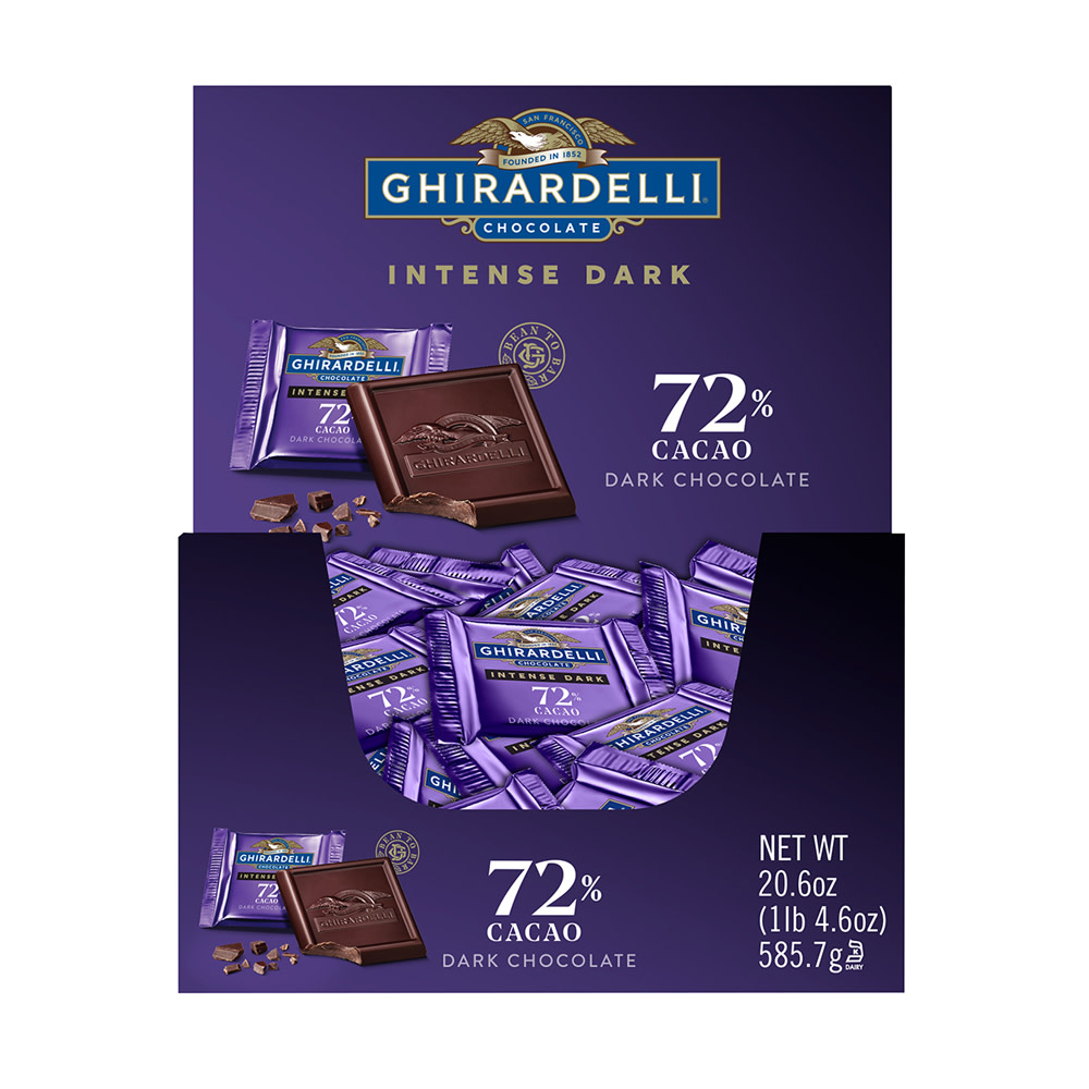 Ghirardelli Twilight Bulk Squares 72% Cacao 0.53 oz | Nassau Candy