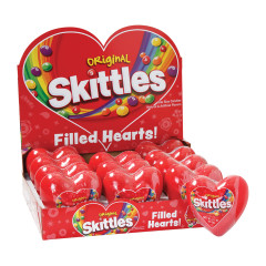 SKITTLES ORIGINAL FILLED PLASTIC HEART 1.07 OZ