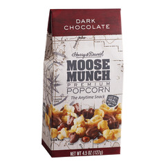 HARRY & DAVID DARK CHOCOLATE MOOSE MUNCH POPCORN 4.5 OZ GABLE BOX