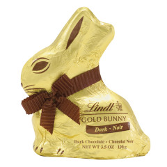 LINDT DARK CHOCOLATE GOLD FOILED BUNNY 3.5 OZ