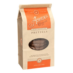 ASHER'S MILK CHOCOLATE PRETZELS 6.5 OZ BAG