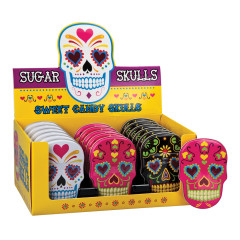 SUGAR SKULLS SWEET CANDY SKULLS 1.4 OZ TIN