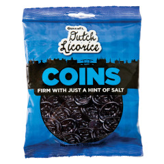 GUSTAF'S LICORICE COINS 5.2 OZ PEG BAG