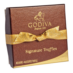 GODIVA 4 PC SIGNATURE TRUFFLES 2.75 OZ BOX