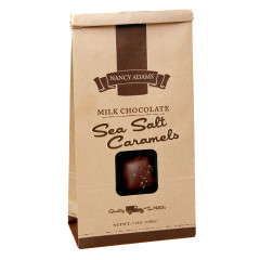 NANCY ADAMS MILK CHOCOLATE SEA SALT CARAMELS 7OZ BAG