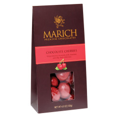 MARICH CHOCOLATE CHERRIES 4.5 OZ GABLE BOX