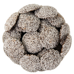 GUITTARD DARK CHOCOLATE NONPAREILS WITH WHITE SEEDS