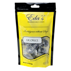 EDA'S SUGARFREE LICORICE 3.5 OZ POUCH