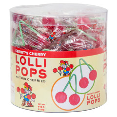 GERRIT'S TWIN CHERRY LOLLIPOPS 0.48 OZ