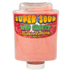PUCKER POWDER SUPER SOUR RED CHERRY 9 OZ BOTTLE