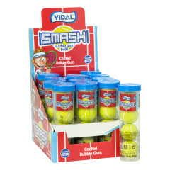 VIDAL SMASH TENNIS BALLS GUMBALLS 4 PC 1.4 OZ TUBE