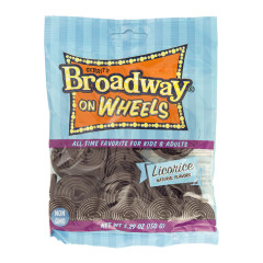 GERRIT'S BROADWAY ON WHEELS LICORICE 5.29 OZ PEG BAG