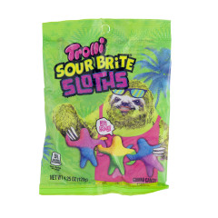TROLLI SOUR BRITE SLOTHS 4.5 OZ PEG BAG