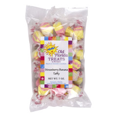 OLD FLORIDA TREATS STRAWBERRY BANANA TAFFY 7 OZ BAG *FL DC ONLY*