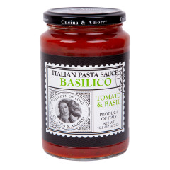 CUCINA & AMORE TOMATO BASIL SAUCE 16.8 OZ JAR