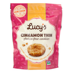 LUCY'S GLUTEN FREE CINNAMON THIN COOKIES 5.5 OZ POUCH
